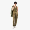 Oversized joggebukse i sateng for kvinner