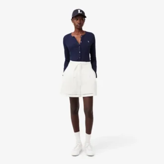 Oversized, løstsittende bermuda-shorts i linblanding