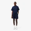 Oversized, løstsittende bermuda-shorts i linblanding