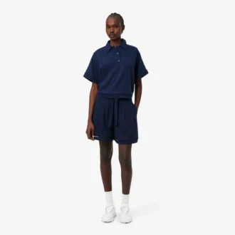 Oversized, løstsittende bermuda-shorts i linblanding