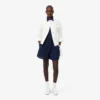 Oversized, løstsittende bermuda-shorts i linblanding
