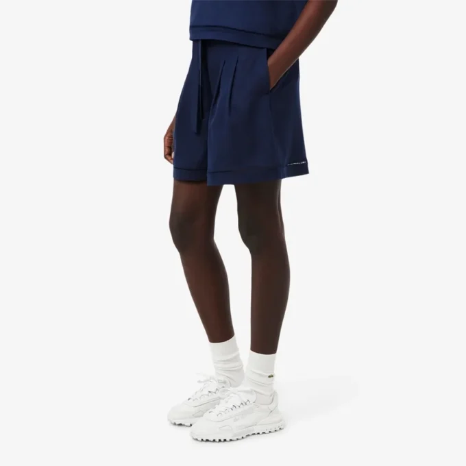 Oversized, løstsittende bermuda-shorts i linblanding