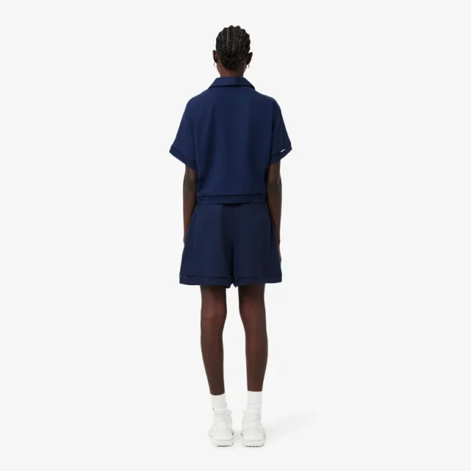 Oversized, løstsittende bermuda-shorts i linblanding