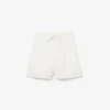Oversized, løstsittende bermuda-shorts i linblanding