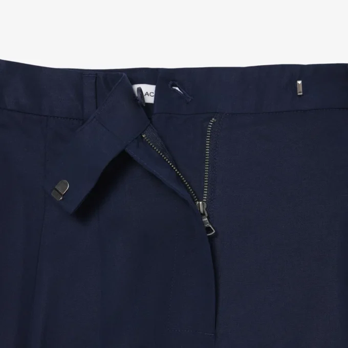 Oversized, løstsittende bermuda-shorts i linblanding