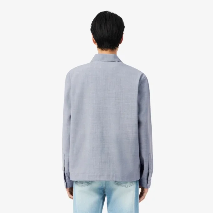 Oversized overskjorte i ullblanding