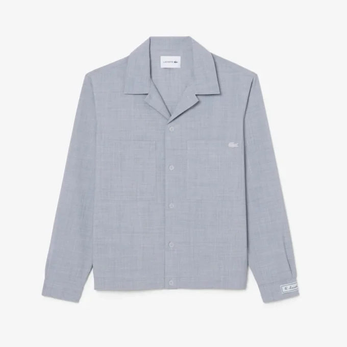 Oversized overskjorte i ullblanding