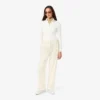 Oversized plisserte flanellbukser for kvinner