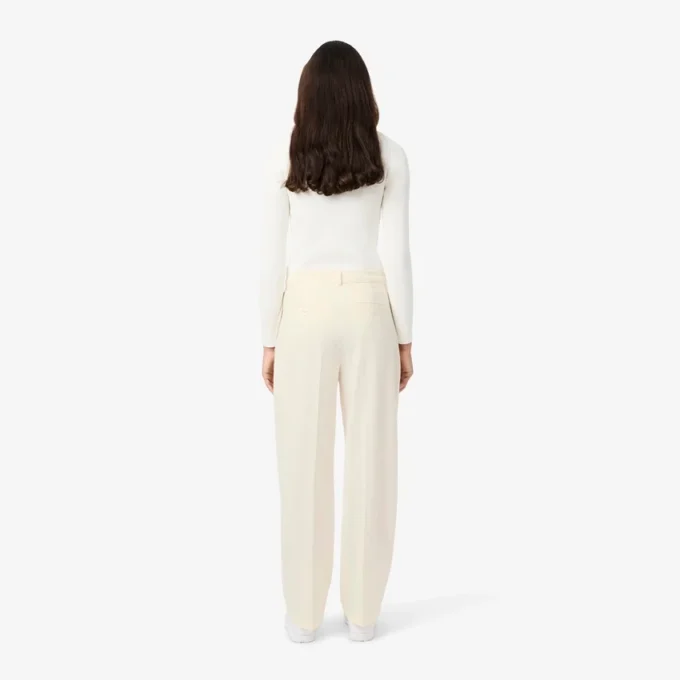 Oversized plisserte flanellbukser for kvinner