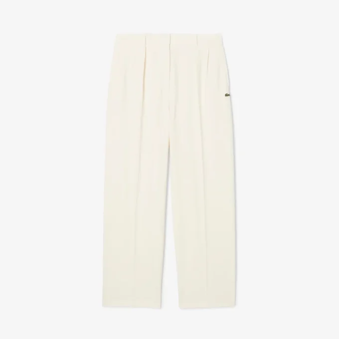 Oversized plisserte flanellbukser for kvinner