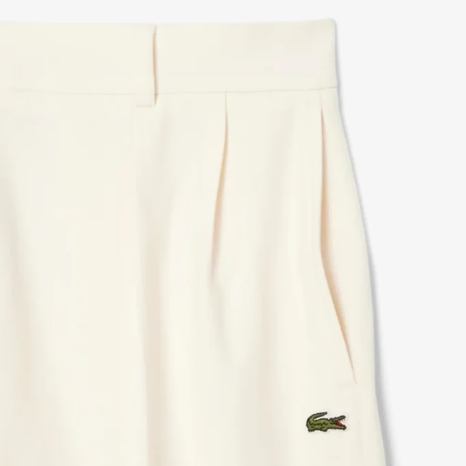 Oversized plisserte flanellbukser for kvinner