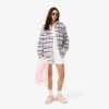 Oversized quiltet ullskjorte for kvinner