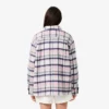 Oversized quiltet ullskjorte for kvinner