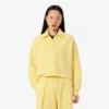 Oversized ribbet polo-sweatshirt
