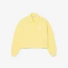 Oversized ribbet polo-sweatshirt