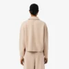 Oversized ribbet polosweatshirt