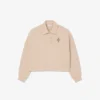 Oversized ribbet polosweatshirt
