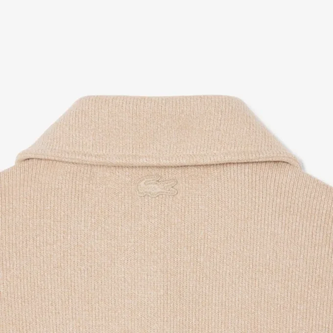 Oversized ribbet polosweatshirt