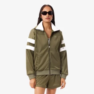 Oversized sateng-pointelle-stripe-sweatshirt for kvinner