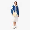 Oversized sateng-pointelle-stripe-sweatshirt for kvinner