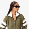 Oversized sateng-pointelle-stripe-sweatshirt for kvinner