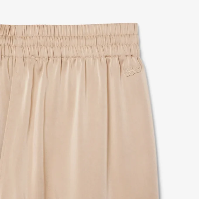 Oversized satengbukse med elastikk