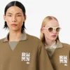 Oversized satengpologensere med Runway-merke