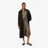 Oversized satengskjorte med trykk
