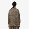Oversized satengskjorte med trykk