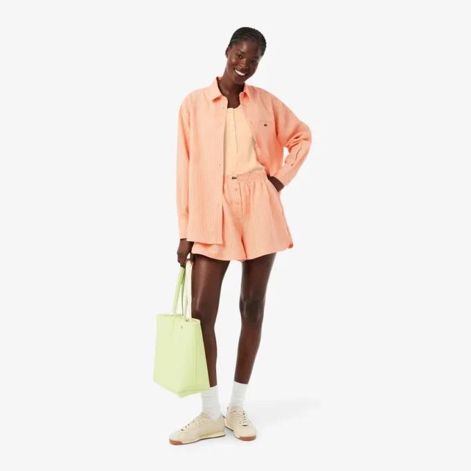Oversized shorts i linblanding