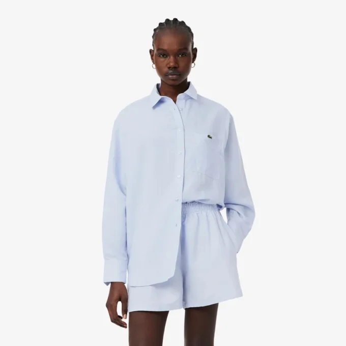 Oversized skjorte i linblanding