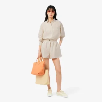 Oversized skjorte i linblanding