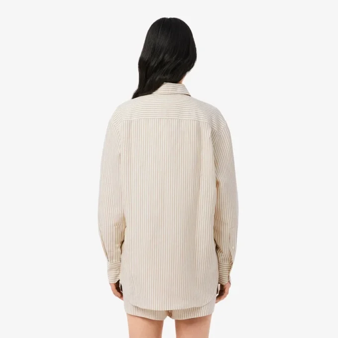 Oversized skjorte i linblanding