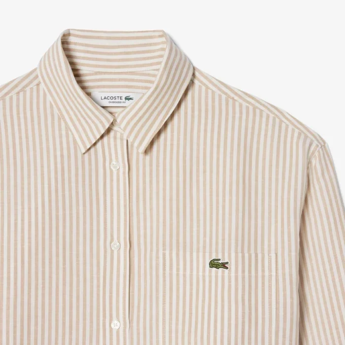 Oversized skjorte i linblanding