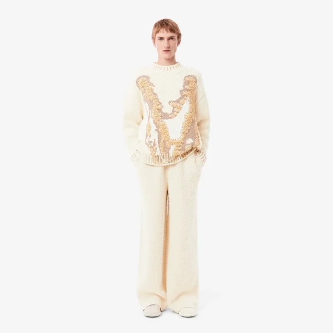 Oversized strikkede joggebukser for menn