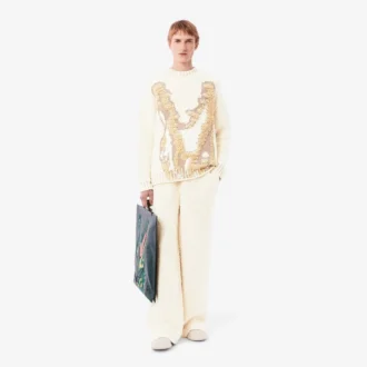 Oversized strikkede joggebukser for menn
