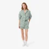 Oversized stripete pyjamasett i poplin