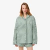 Oversized stripete pyjamasett i poplin