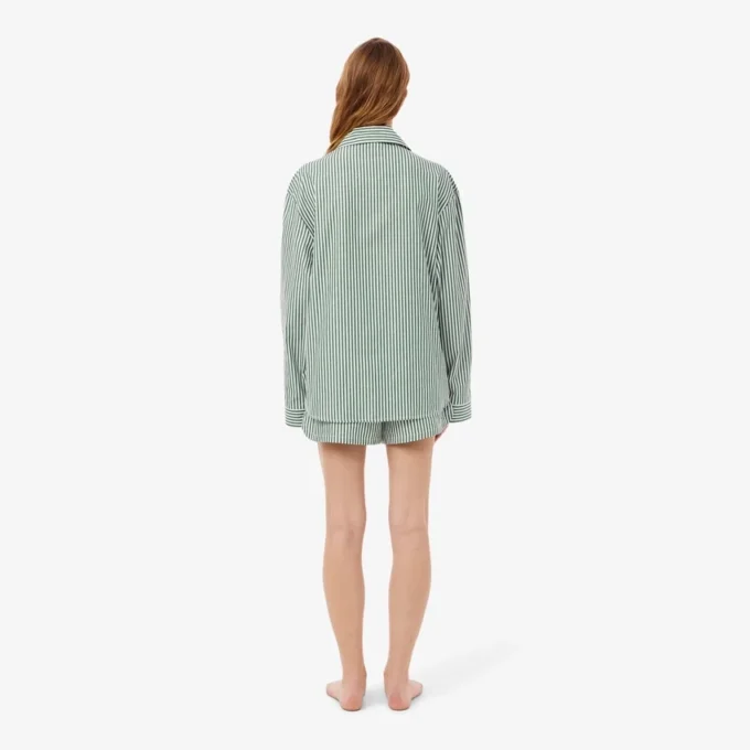 Oversized stripete pyjamasett i poplin