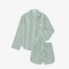 Oversized stripete pyjamasett i poplin