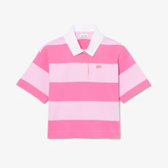 Oversized stripete rugby-polo i bomull