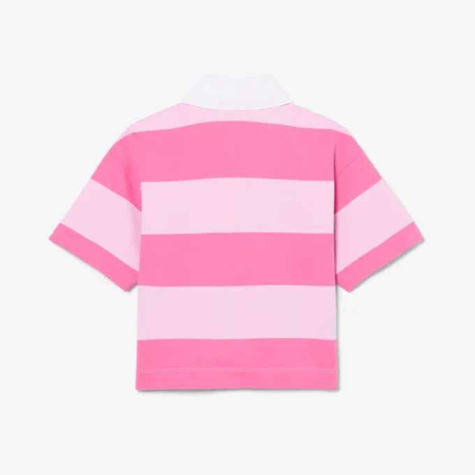 Oversized stripete rugby-polo i bomull