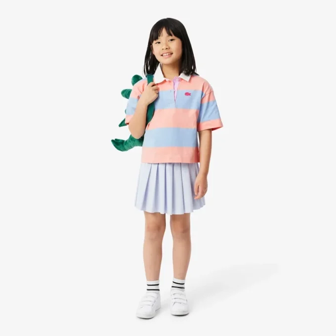 Oversized stripete rugby-polo i bomull