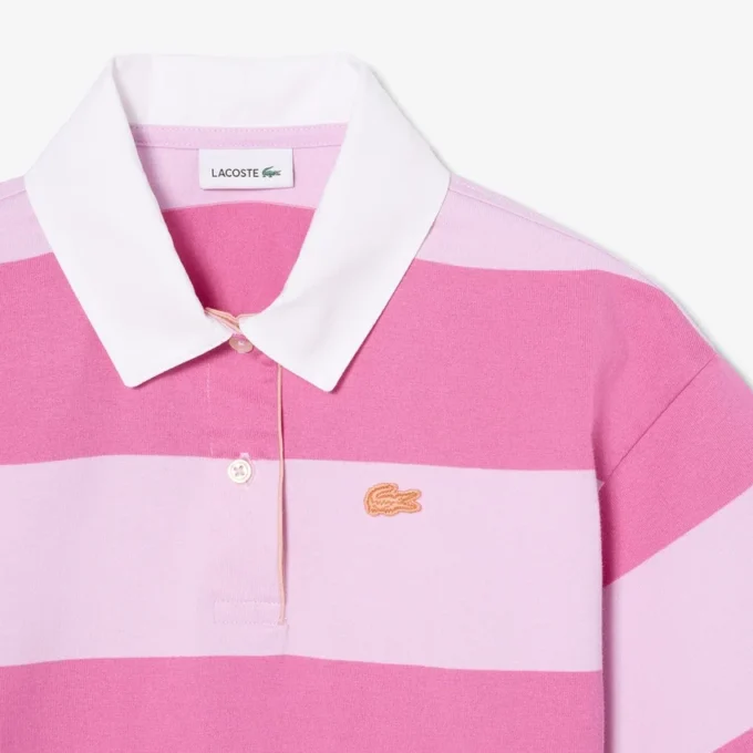 Oversized stripete rugby-polo i bomull