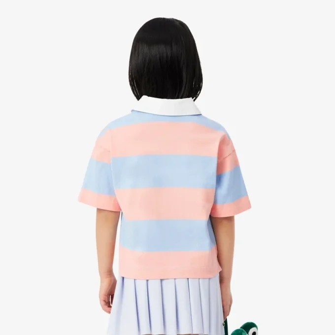 Oversized stripete rugby-polo i bomull