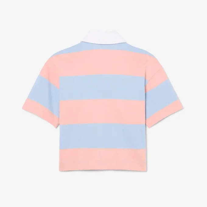 Oversized stripete rugby-polo i bomull