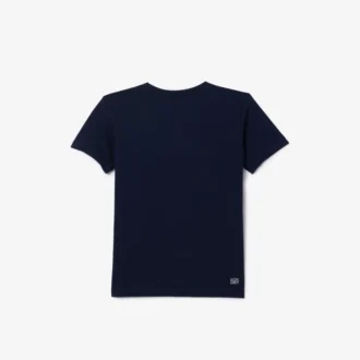 Oversized teknisk tennis-T-skjorte i bomull for barn