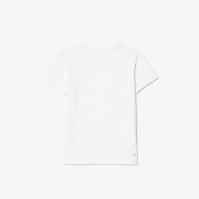 Oversized teknisk tennis-T-skjorte i bomull for barn