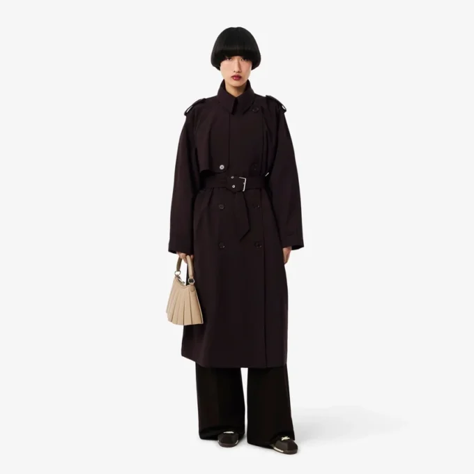 Oversized trenchcoat i ullblanding