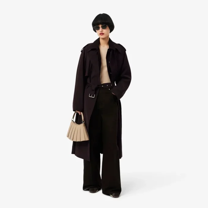 Oversized trenchcoat i ullblanding